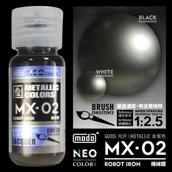 modo 摩多 油性漆 MX-02 機械鐵NEO-30ml modo 摩多 油性漆 MX-02 機械鐵NEO-30ml