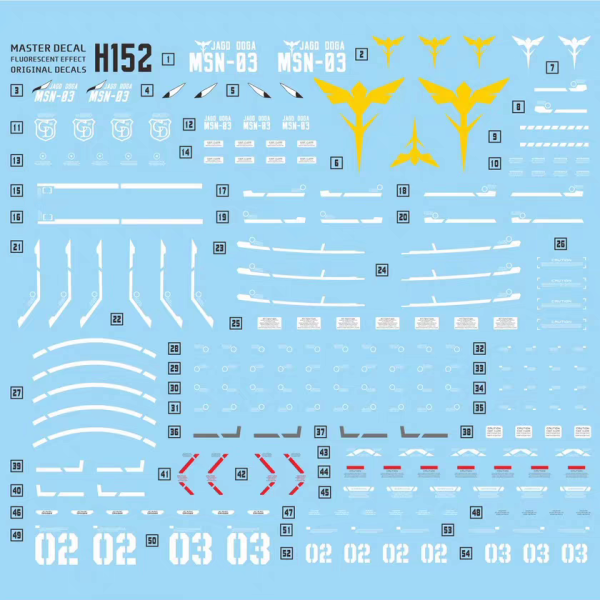 達人水貼 BANDAI HG 1/144 亞克托 德卡 裘尼專用機 專用水貼 DLH152 達人水貼 BANDAI HG 1/144 亞克托 德卡 裘尼專用機 專用水貼 DLH152