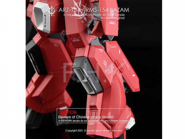 炎水貼 GHOST版 HG 巴薩姆 A.O.Z ZEON 配色 專用水貼 CGHG23 炎水貼 GHOST版 HG 巴薩姆 A.O.Z ZEON 配色 專用水貼 CGHG20