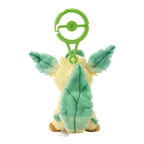 日本寶可夢中心-帶登山扣娃娃吊飾系列 葉伊布 日本寶可夢中心-帶登山扣娃娃吊飾系列 葉伊布