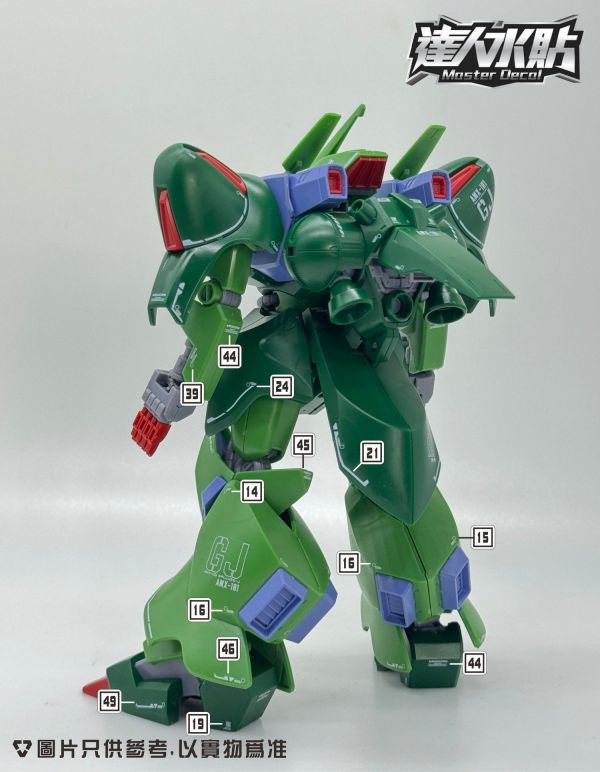 達人水貼 BANDAI HG 1/144 鋼彈ZZ GALLUSS-J 卡爾斯J  DLH129 鋼普拉 達人水貼 BANDAI HG 1/144 鋼彈ZZ GALLUSS-J 卡爾斯J  DLH129 鋼普拉