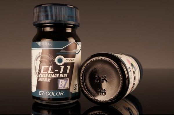 E7-CL-11 透明黑藍 E7.模型專用漆.硝基漆