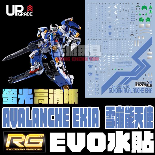 EVO水貼 RG 1/144 雪崩能天使  螢光 高清晰 專用水貼 EPR75 EVO水貼 RG 1/144 雪崩能天使  螢光 高清晰 專用水貼 EPR75