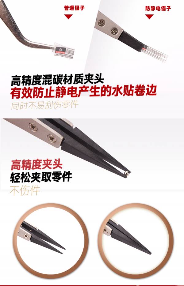 喵匠-防靜電鑷子 HMT-111寬頭款 水貼 零件 喵匠.模型製作工具.鋼彈