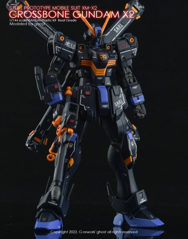 炎水貼 CHOST版 RG 海盜鋼彈X2 螢光 專用水貼 CGRG19 炎水貼 CHOST版 RG 海盜鋼彈X2 螢光 專用水貼 CGRG19