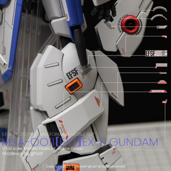 炎水貼 CHOST版 MG 1/100 EX-S 鋼彈 專用水貼 CGMG37 炎水貼 CHOST版 HG 1/144 梅薩 指揮官型 專用水貼 CGHG21
