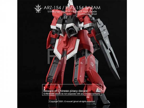 炎水貼 GHOST版 HG 巴薩姆 A.O.Z ZEON 配色 專用水貼 CGHG23 炎水貼 GHOST版 HG 巴薩姆 A.O.Z ZEON 配色 專用水貼 CGHG20