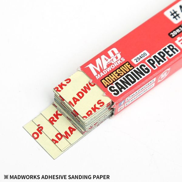 Madworks 低黏度背膠砂紙 #400 - 每包20PCS Madworks 低黏度背膠砂紙 #400 - 每包20PCS