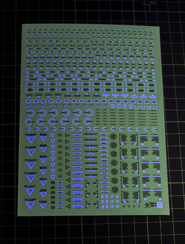 EVO水貼 通用比例 1/100 RB02-5藍-灰 螢光水貼 EVO水貼.鋼彈.