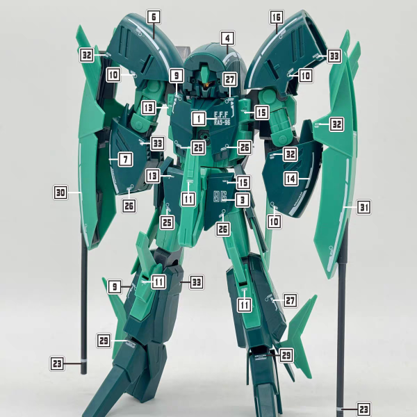 達人水貼 HGUC 1/144  #141 RAS-96 ANKSHA  安克夏 專用水貼 DLH156 達人水貼 BANDAI HG 1/144  杜賓狼 鋼彈 水貼  專用水貼  鋼普拉 DLH134