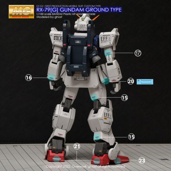 炎水貼 GHOST原創 MG 08MS小隊 RX-79 G 陸戰型鋼彈 螢光 專用水貼 CGMG53 炎水貼 GHOST原創 MG 08MS小隊 RX-79 G 陸戰型鋼彈 螢光 專用水貼 CGMG53
