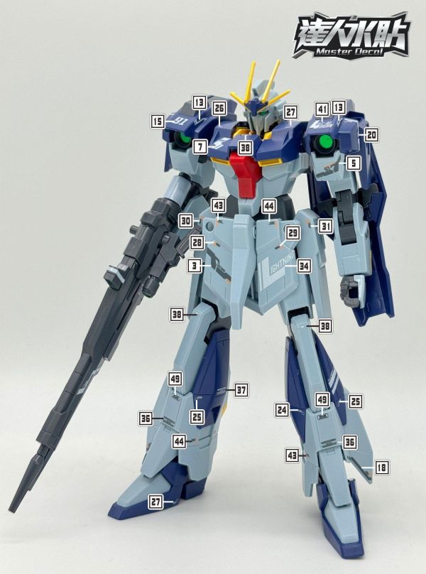 達人水貼 BANDAI HG 1/144 LIGHTNING 雷霆電光鋼彈 水貼 DLH150 達人水貼 BANDAI HG 1/144 LIGHTNING 雷霆電光鋼彈 水貼 DLH150