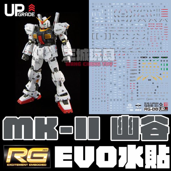 EVO水貼 RG MK-II 幽谷 白  專用水貼 螢光 ER08 EVO水貼 RG MK-II 幽谷 白  專用水貼 螢光 ER08