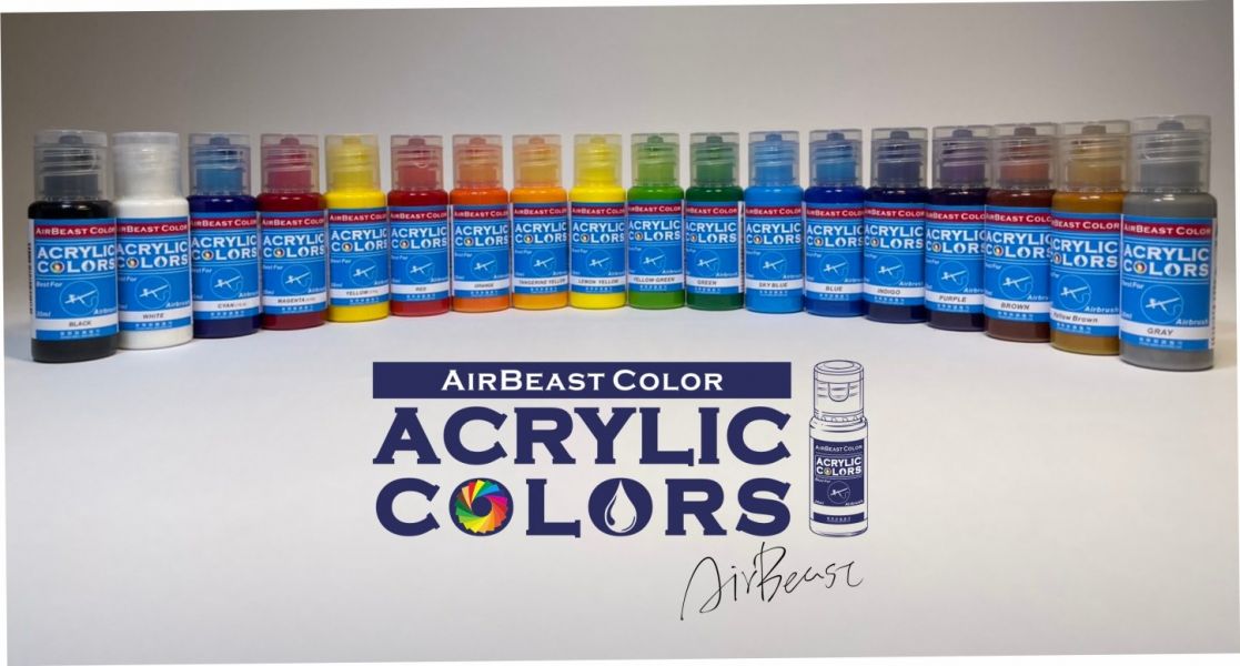 Airbeast Color 水性壓克力顏料 噴塗用 18色套色組 Airbeast Color 水性壓克力顏料 噴塗用 18色套色組