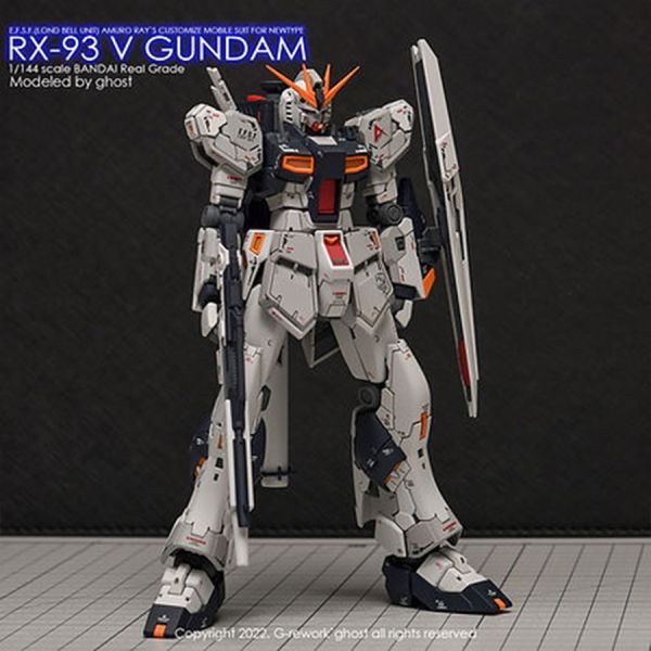 炎水貼 GHOST版 RG 1/144 RX-93 Nu GUNDAM Nu鋼彈 專用水貼 模型水貼.鋼彈水貼.
