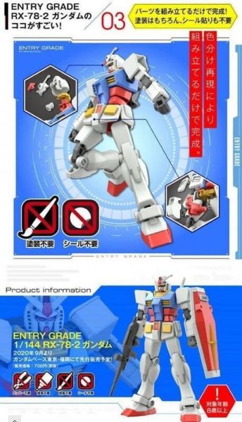 ENTRY GRADE EG 1/144 RX-78-2 初代鋼彈 5060747 ENTRY GRADE EG 1/144 RX-78-2 初代鋼彈 5060747