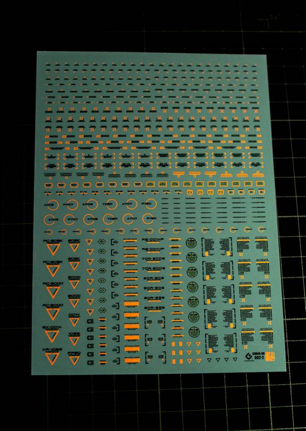 EVO水貼 通用比例 1/100 RB02-2橙-灰 螢光水貼 EVO水貼.鋼彈.