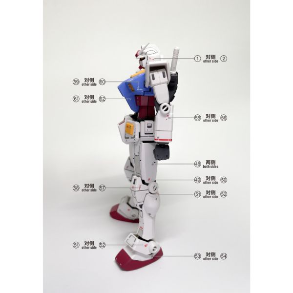 EVO水貼 HG 1/144 RX-78-2 鋼彈 超越全球版 專用水貼 EVO水貼.鋼彈.