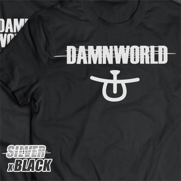 【DAMNWORLD】看不見的燙銀黑T 