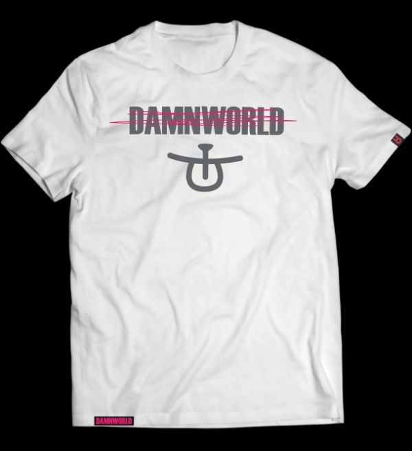 【DAMNWORLD】看不見的灰字白T 