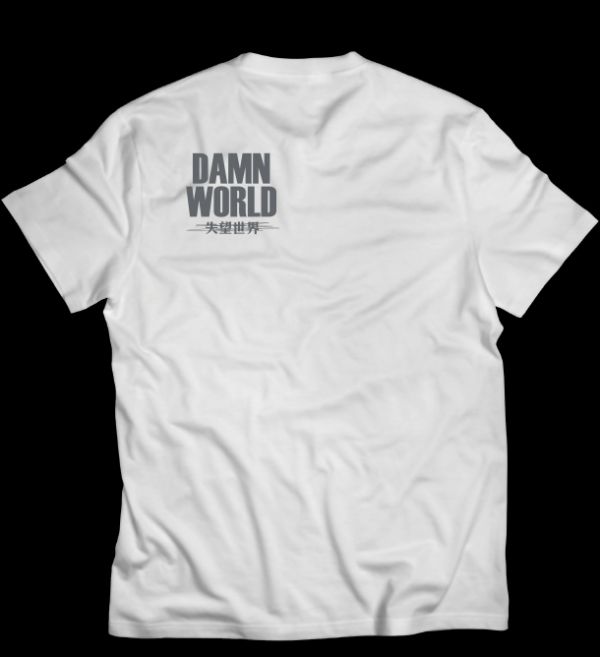 【DAMNWORLD】看不見的灰字白T 