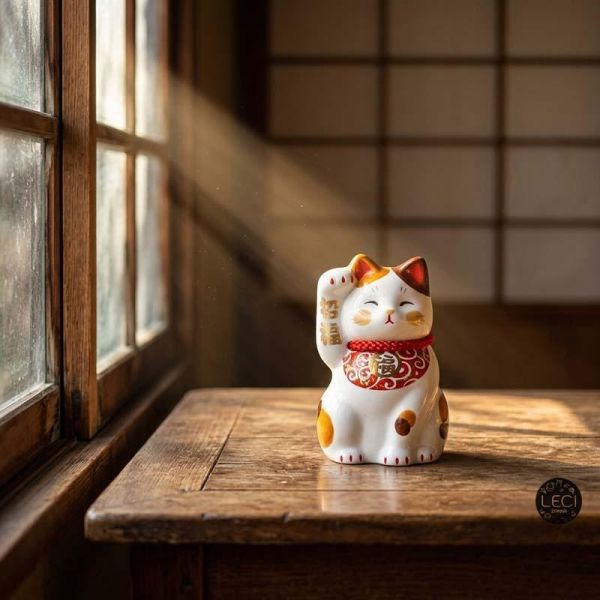 日本緣起物 唐草招財猫 唐草招き猫,唐草模様,民藝,縁起物,重宝,日本招財貓,唐草招財貓,日本招福開運緣起物,開店裝飾,入厝送禮,喬遷送禮,居家裝飾,居家擺飾,過年送禮,生日禮物