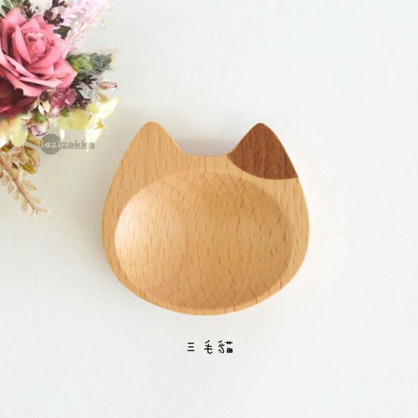 天然木貓臉餐具 天然木餐具 日本Fluffy 天然木甜點湯匙 點心叉 日本餐具 安全無毒 環保餐具