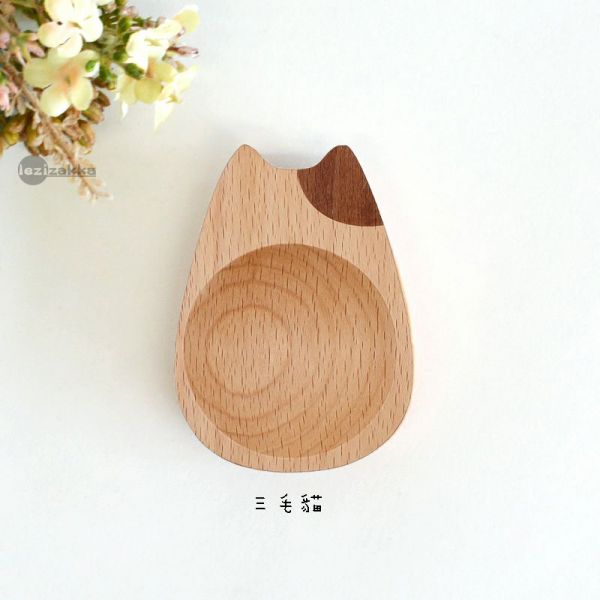 天然木貓臉餐具 天然木餐具 日本Fluffy 天然木甜點湯匙 點心叉 日本餐具 安全無毒 環保餐具