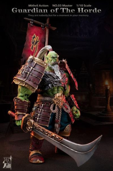 秘銀工作室 魔獸爭霸 1/10 部落守衛 蠻骨獸人 No.03 大劍師 劍聖 大師 可動完成品 