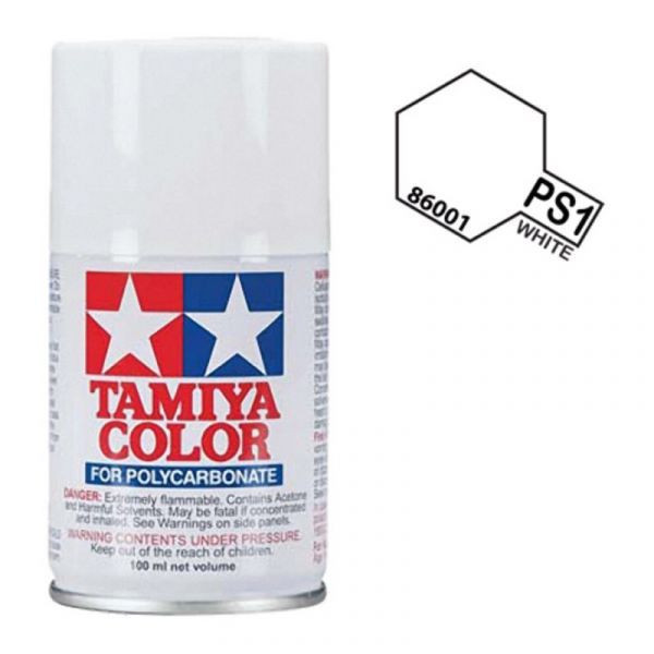 田宮 TAMIYA PS-1 白色 噴罐 (新配方 耐撞擊、高延展性 ) <硝基漆/100ml> 