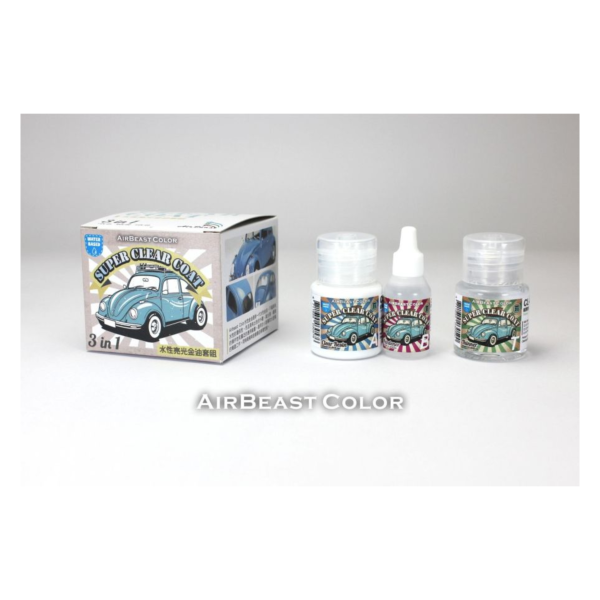 AirBeast 水性漆 CL-0 水性金油套組(金油主劑A+硬化劑B+稀釋劑T) 