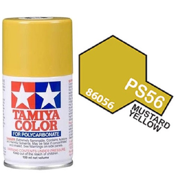 田宮 TAMIYA  PS-56 芥末黃 噴罐 (新配方 耐撞擊、高延展性 ) <硝基漆/100ml> 