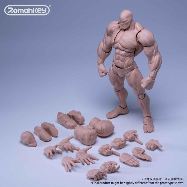預購第四季 Romankey 超可動 男素體 1/12 大塊頭 UMS003 白膚 