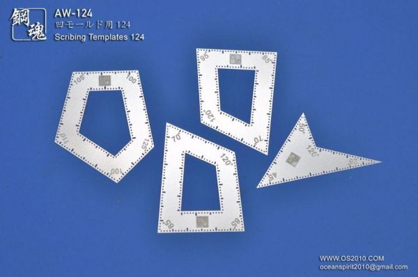 鋼魂 AW-124 角度規型板刻線模板 