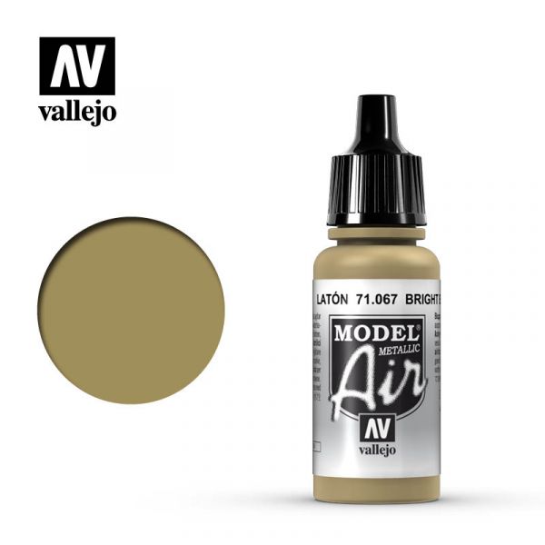 西班牙 Vallejo AV水性漆 Model Air 71067 光亮黃銅色(金屬色) 17ml 