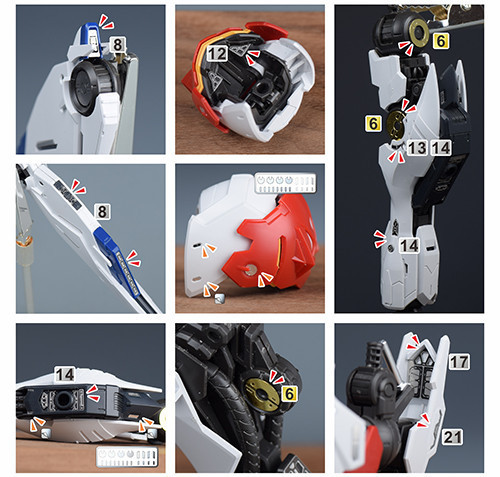 新月 MG天狼型獵魔鋼彈 蝕刻片(背膠款)+鏡面銀亮貼紙 另贈細節改套 