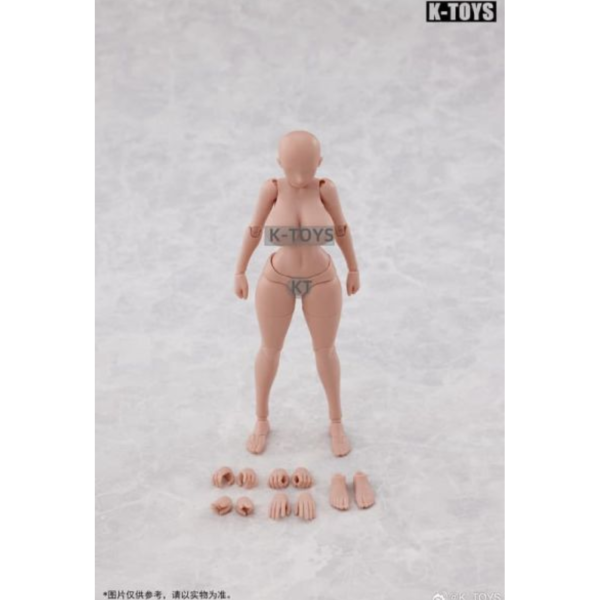 預購10-12月 K-Toys 日漫風 豐滿女素體 KT02C 黑膚 1/12 