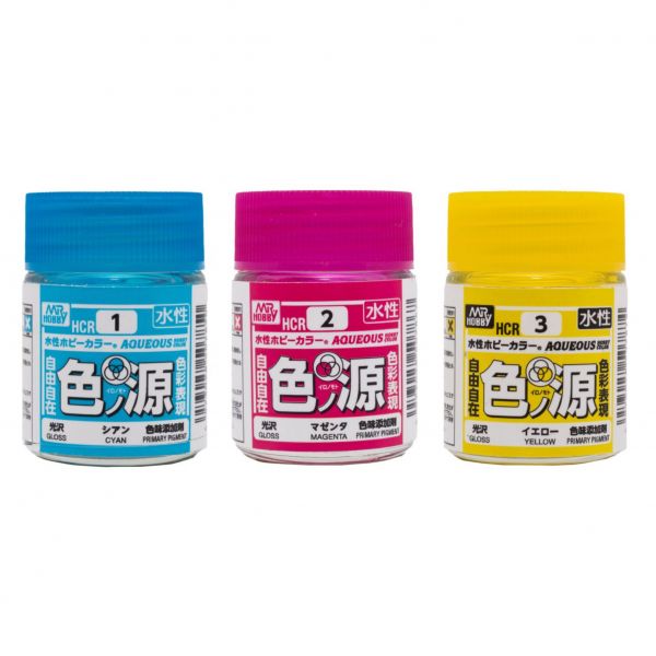 郡氏 GSI 水性漆 色源 HCR 系列 三原色 18ml 