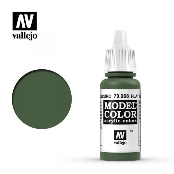 Acrylicos Vallejo -08. - 70968 - 模型色彩 Model Color - 平光綠色  17 ml. 