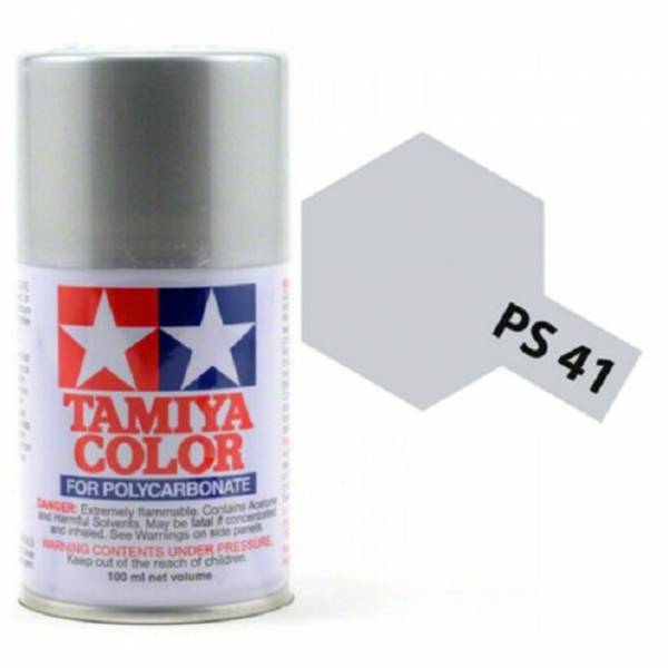 田宮 TAMIYA  PS-41 亮銀色 噴罐 (新配方 耐撞擊、高延展性 ) <硝基漆/100ml> 