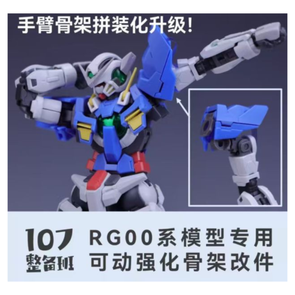預購10月 107整備班 RG 00系列專用可動強化骨架改件 