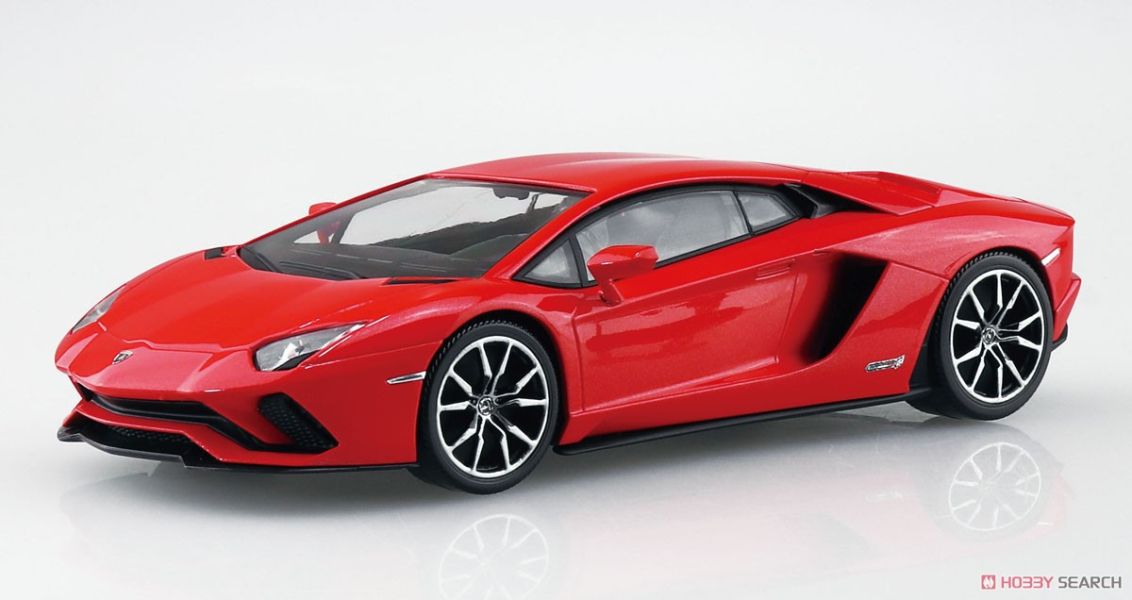 青島社 AOSHIMA 1/32 SNAP KIT 07-PR Aventador S 珠紅色 <多色成型免膠水> 