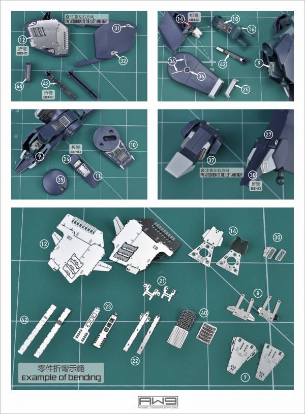 鋼魂 AW S10 HG 銀彈鎮壓者 蝕刻片改套 