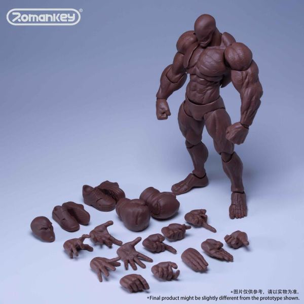 預購第四季 Romankey 超可動 男素體 1/12 大塊頭 UMS003 黑膚 