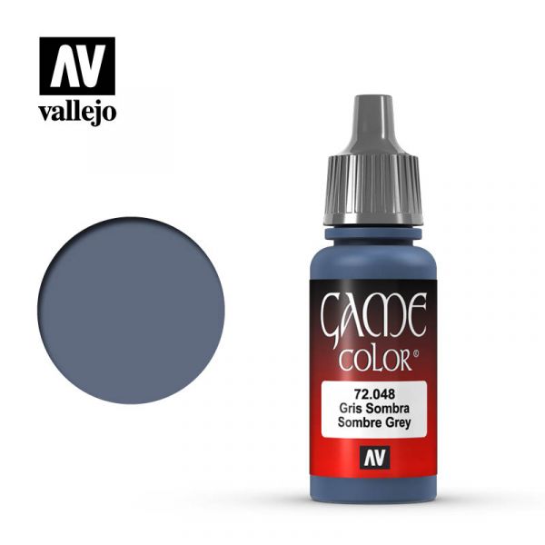 Acrylicos Vallejo -048 - 72048 - 遊戲色彩 Game Color - 陰沉灰色 Sombre Grey - 17 ml. 
