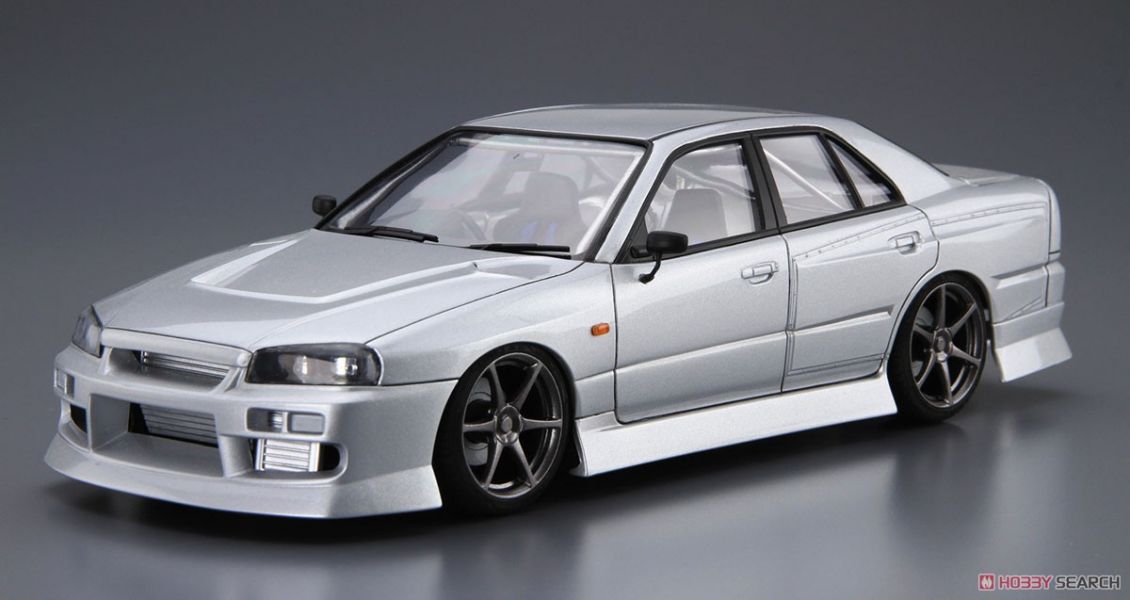 青島社 AOSHIMA 1/24 汽車模型 改裝車 No.20 061343 日產 URAS ER34 25GT-t '01 組裝模型 AOSHIMA 1/24 閃電霹靂車 阿斯拉 AKF-0/G LIFTING TURN模式
