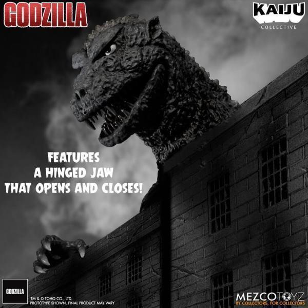 MEZCO TOYZ 12吋 Kaiju Collective 哥吉拉 1954 黑白 可動完成品 