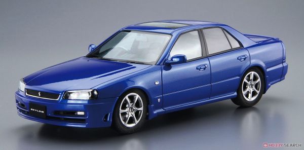 青島社 AOSHIMA 1/24 汽車模型 模型車 No.88 061725 日產 Skyline 25GT TURBO ER34'01 組裝模型 AOSHIMA 1/24 閃電霹靂車 阿斯拉 AKF-0/G LIFTING TURN模式