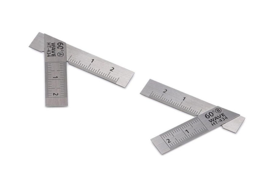 Wave HT434 HG 不鏽鋼T型尺（短款）2件裝 60度 