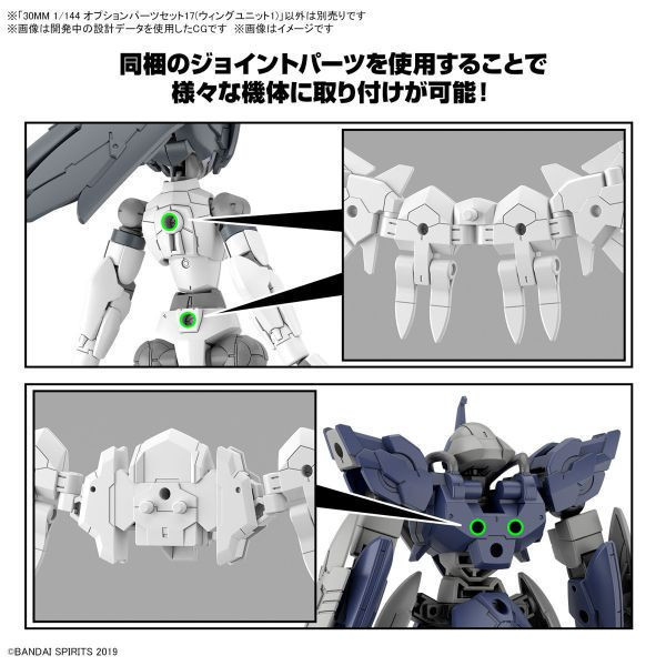 萬代 30MM 組裝模型輕作戰 1/144 配件套組17 機翼組件1 